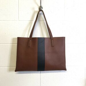 Vince Camuto Womens Tote Carryall Bag Purse Brown/Black Vegan Leather OS